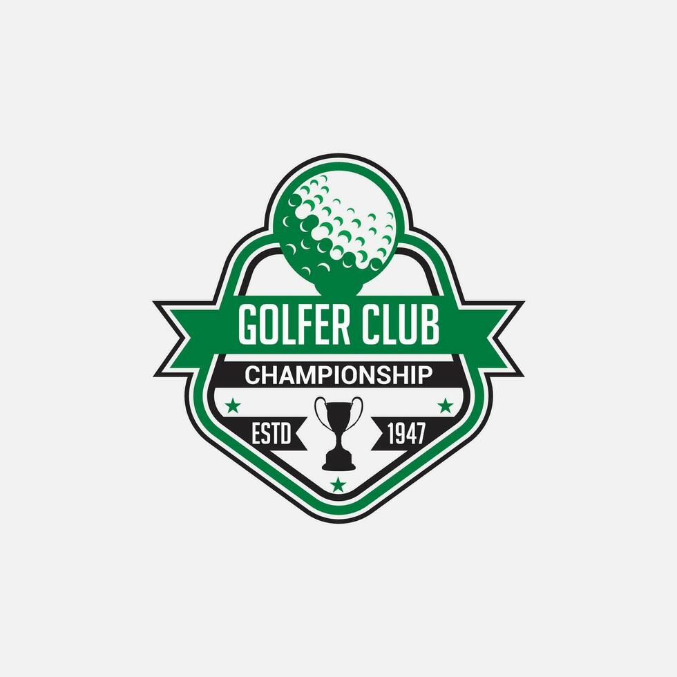 golf logo Insignia y pegatina vector