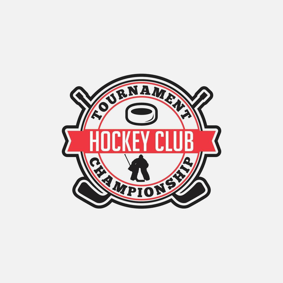 hockey logo Insignia y pegatina vector