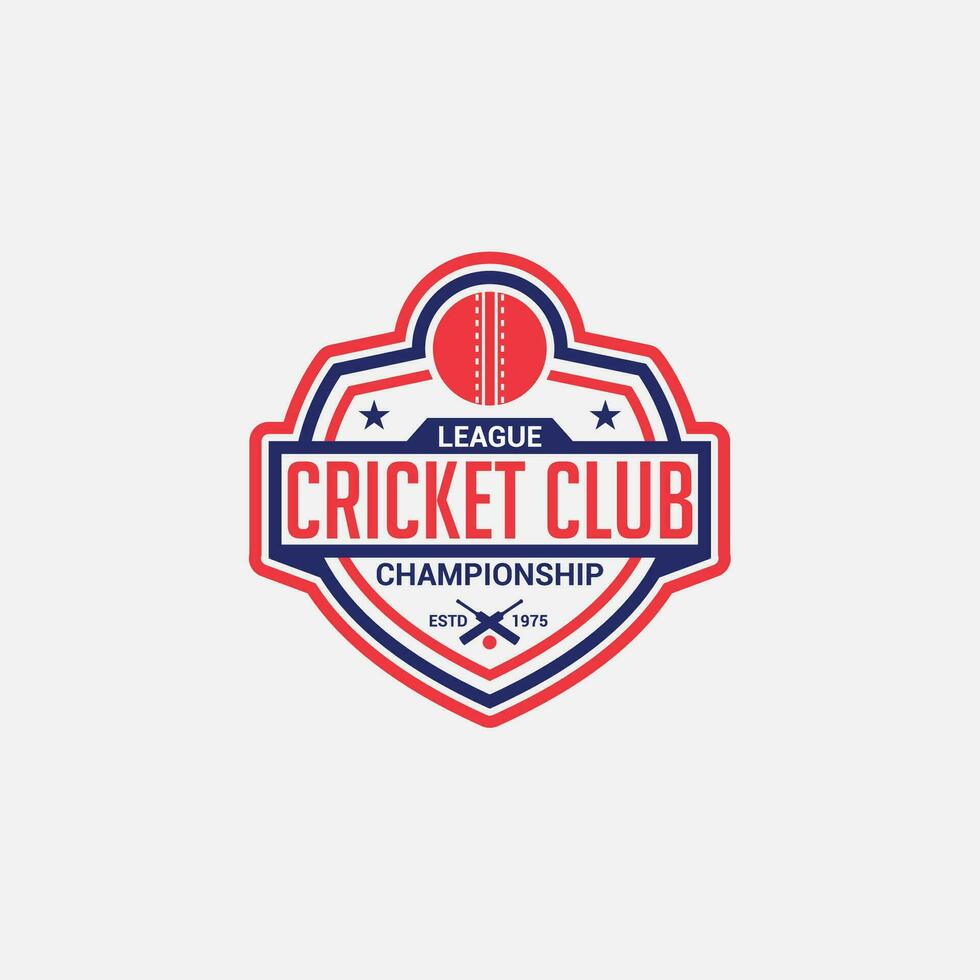 Cricket Logo Badge and Sticker vector