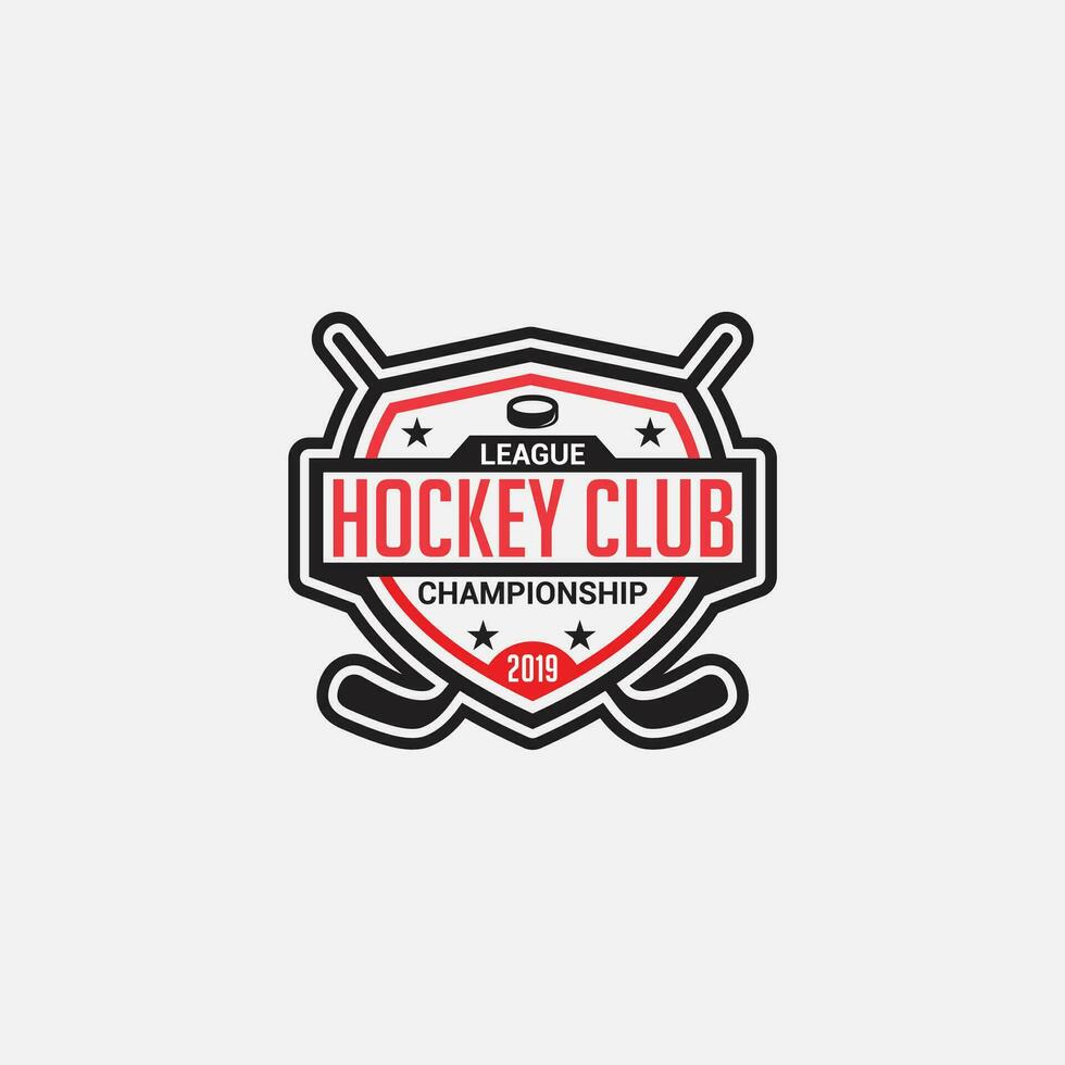 hockey logo Insignia y pegatina vector