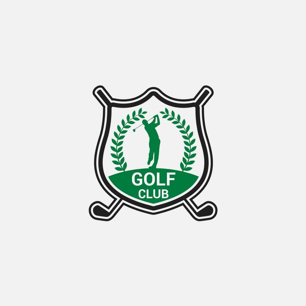 golf logo Insignia y pegatina vector