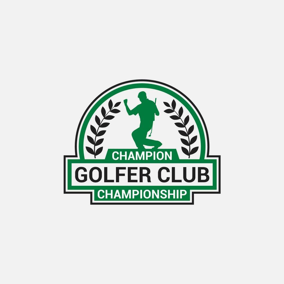 golf logo Insignia y pegatina vector