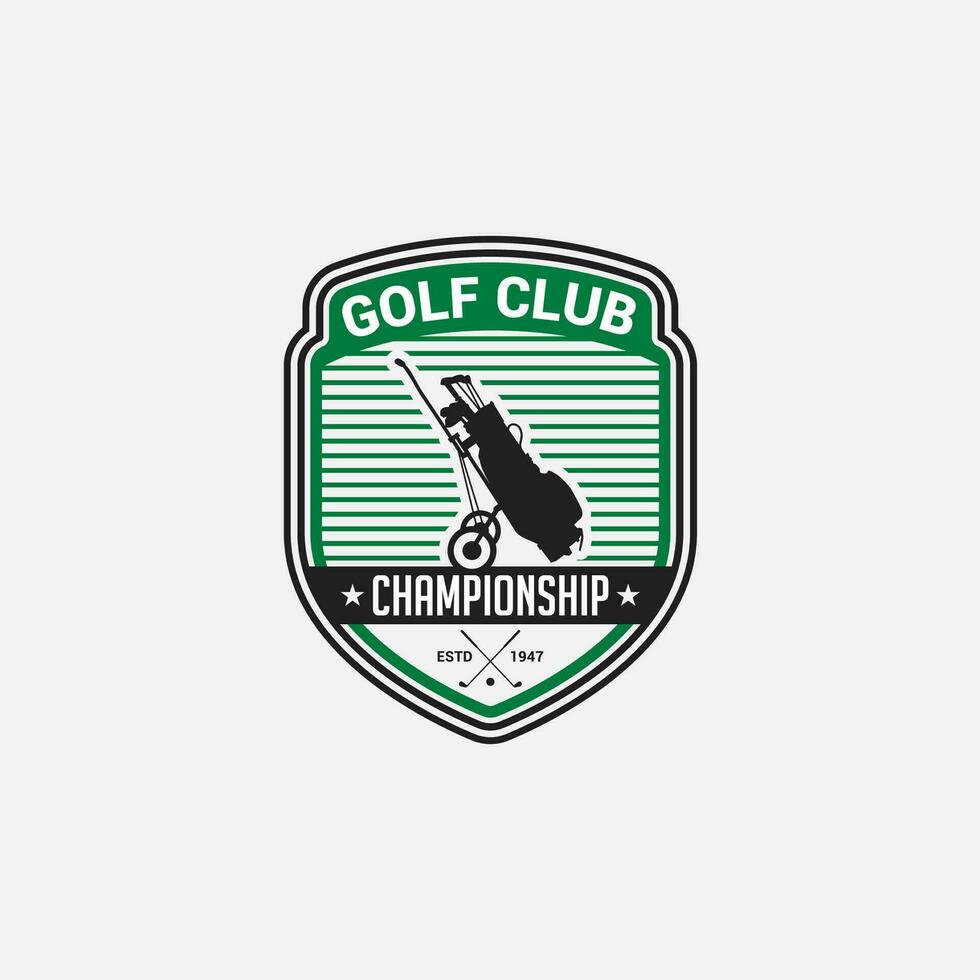 golf logo Insignia y pegatina vector