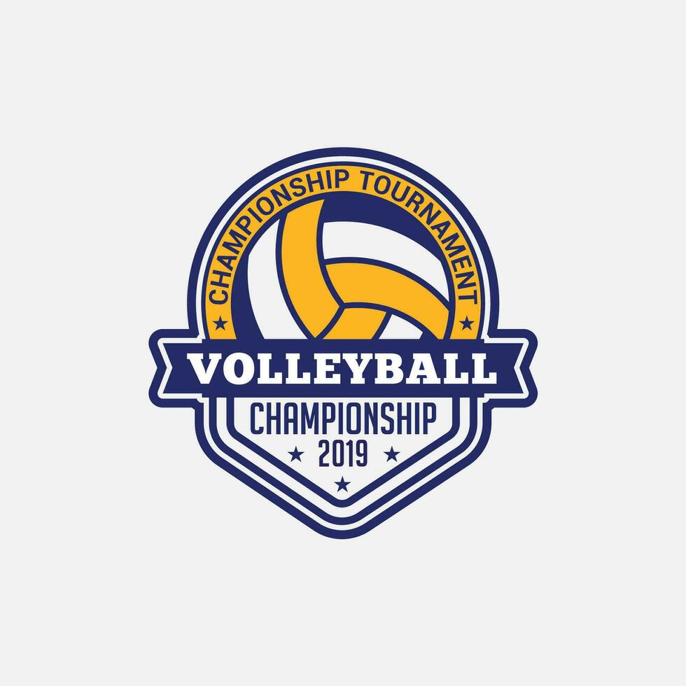 Volleyball Logo Badge and Sticker vector