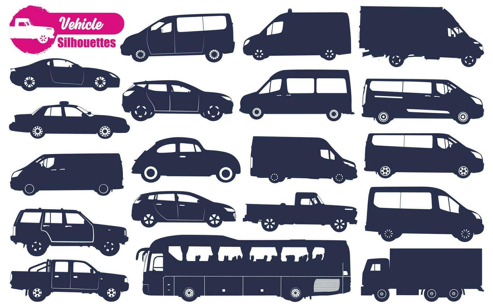 Vehicle Silhouettes Vector illustration