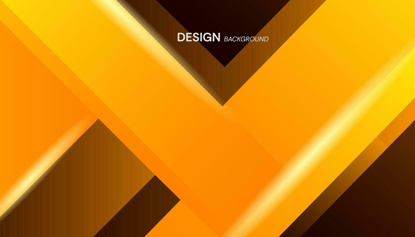 abstract orange gradient in black geometric 3d shape background vector