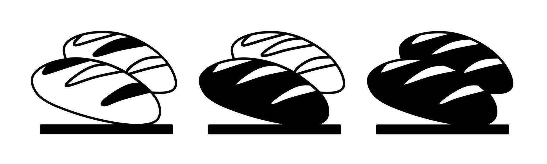 Bread illustration. Bread icon vector set. Design for business. Stock vector.