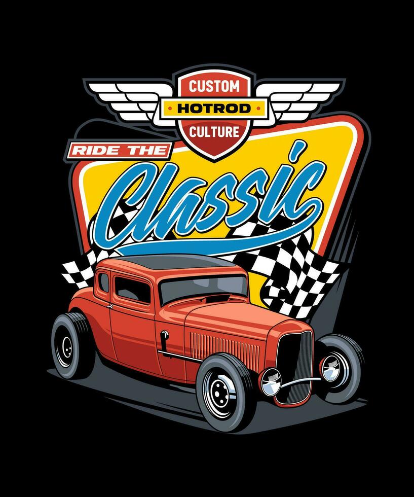 Ride The Classic Retro Design vector