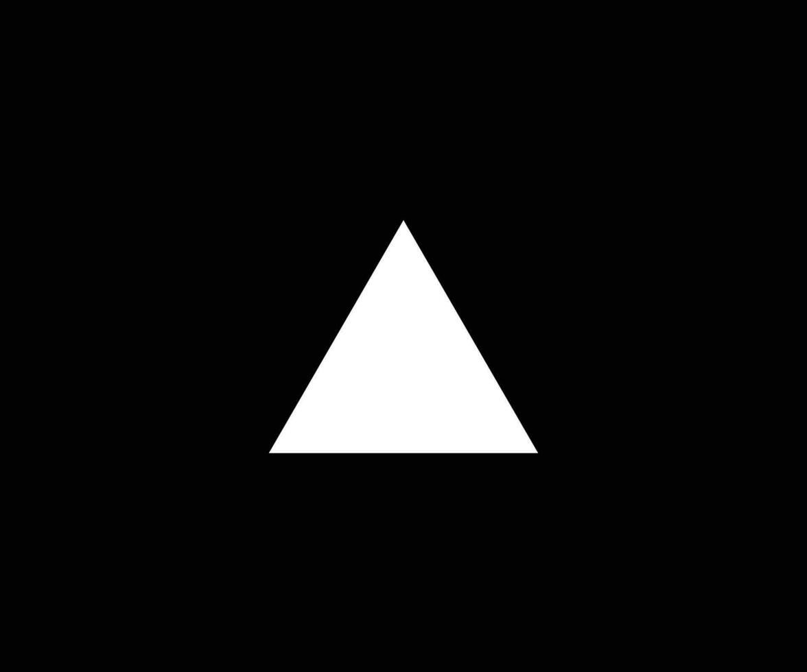Triangle up arrow or pyramid line art vector icon. Elements of Geometric figure icon for concept apps and websites and development - Vector