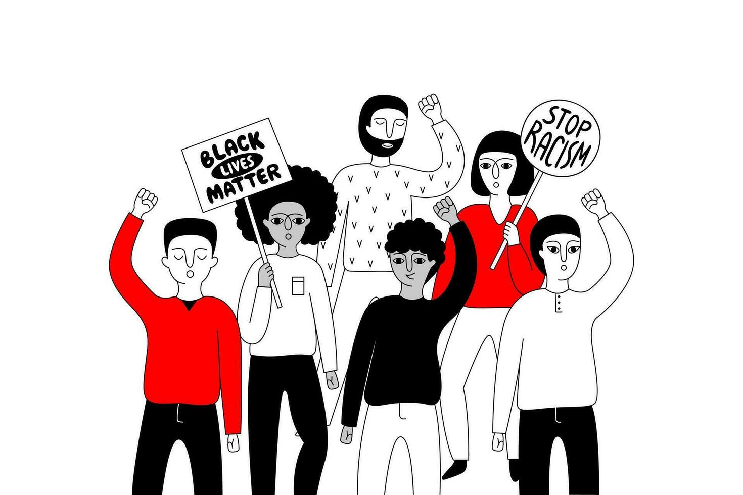 Black lives matter. vector