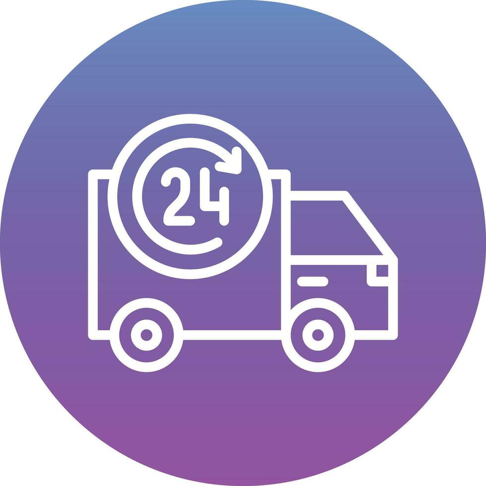 24 Hours Delivery Vector Icon