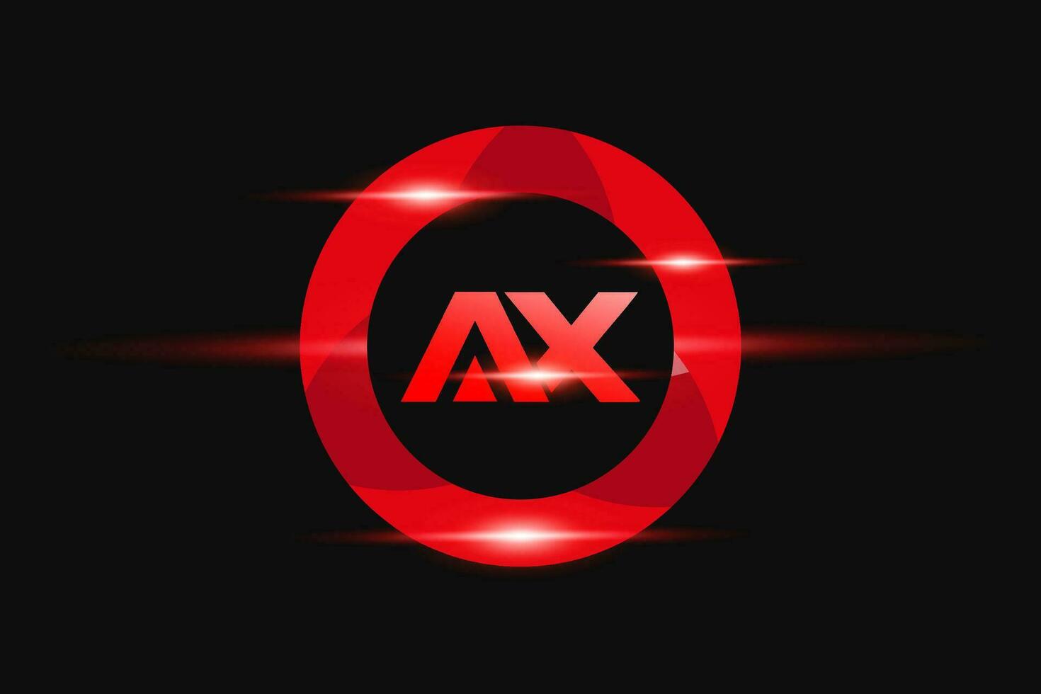 AX Red logo Design. Vector logo design for business