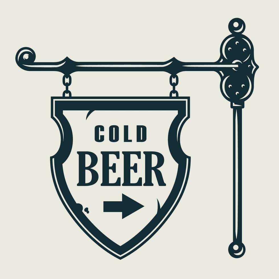 Retro bar wooden sign, vintage pub signboard 36477264 Vector Art at