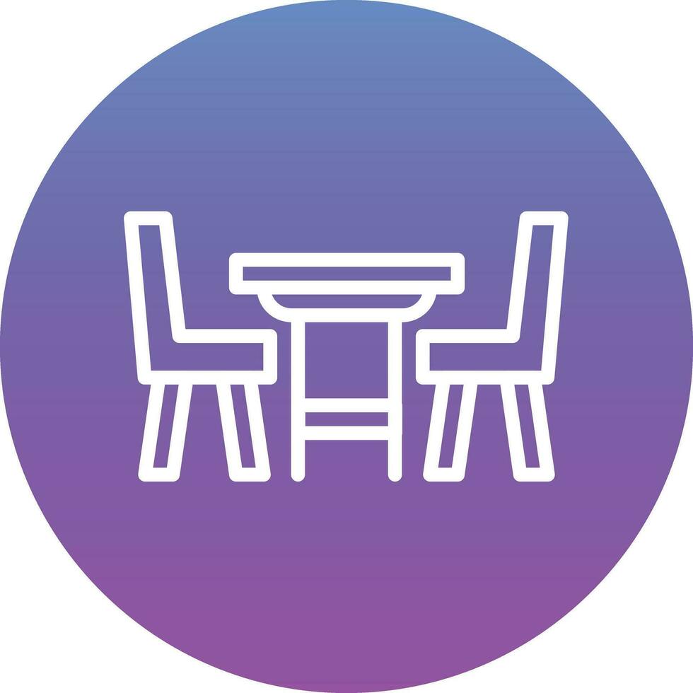 icono de vector de mesa de cena