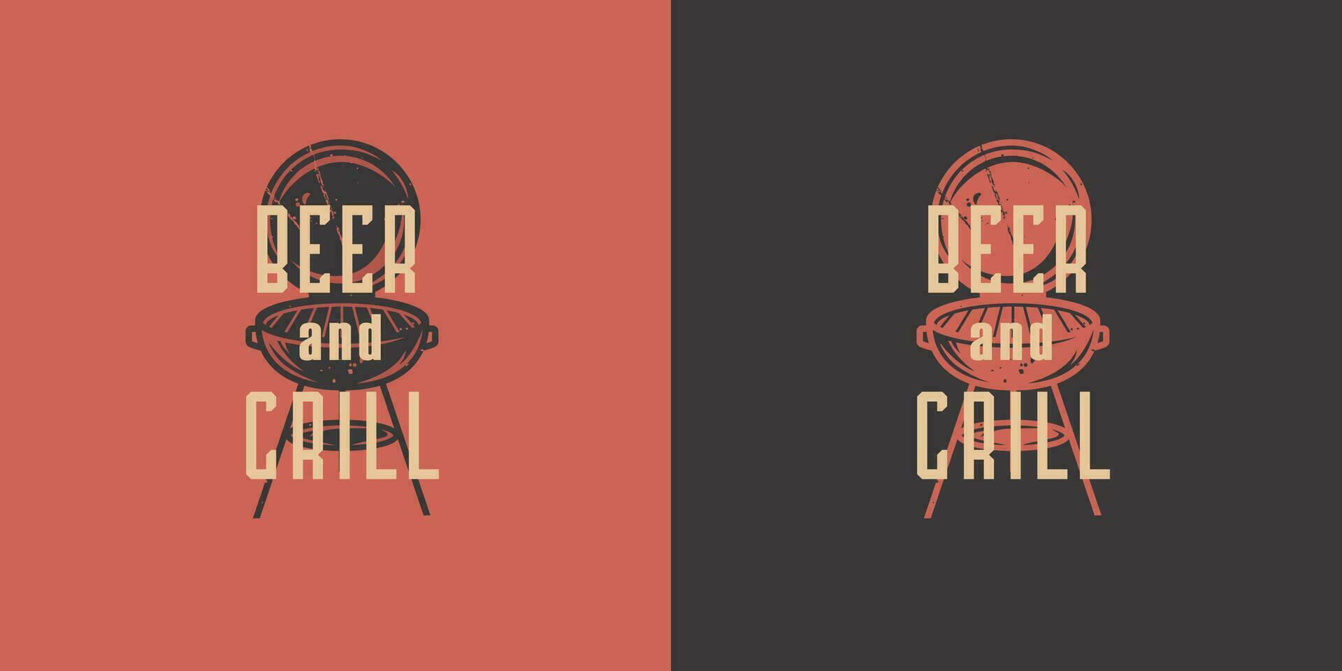 cerveza barbacoa diseño para cerveza fiesta. original diseño vector