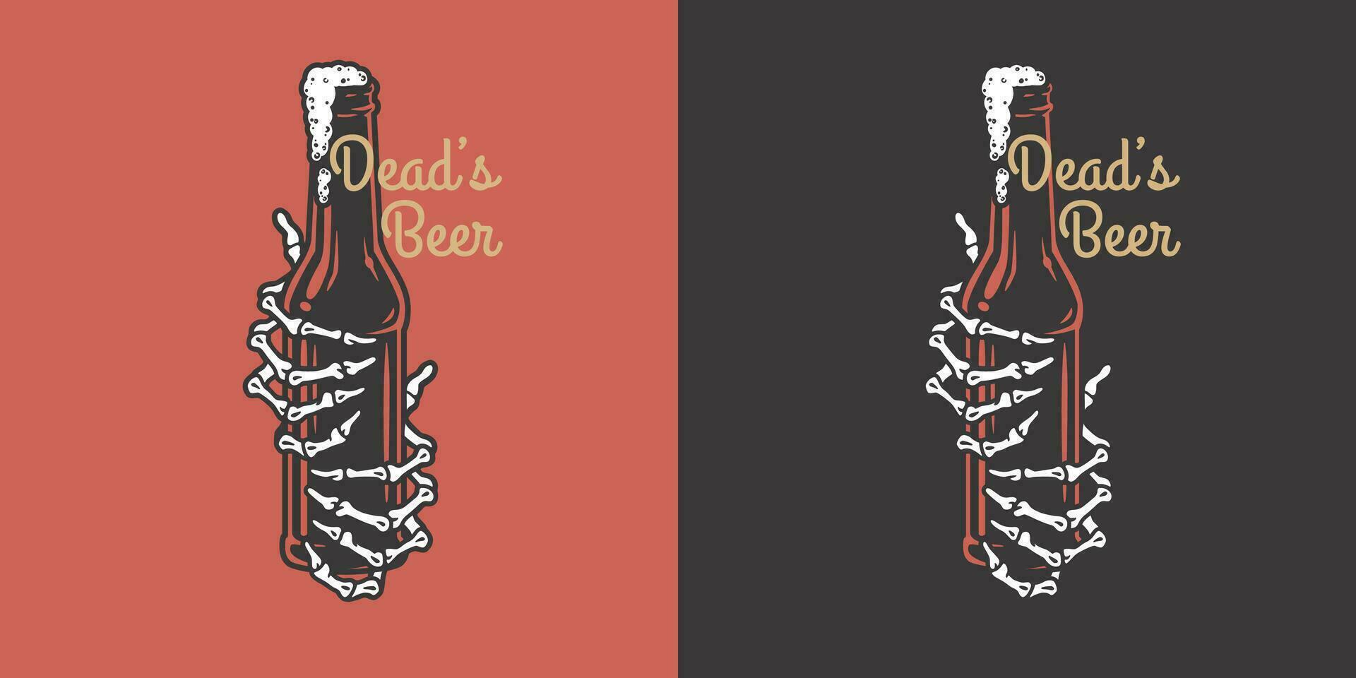 Beer bottle for bar. Brew design for pab vector