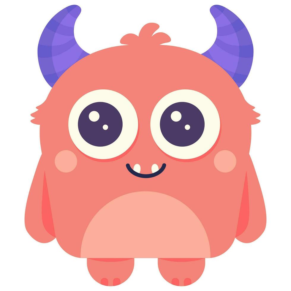 Cute monster. Cartoon character for children. Vector illustration