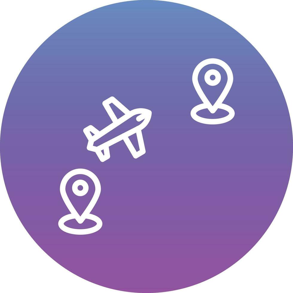 Flight Location Vector Icon