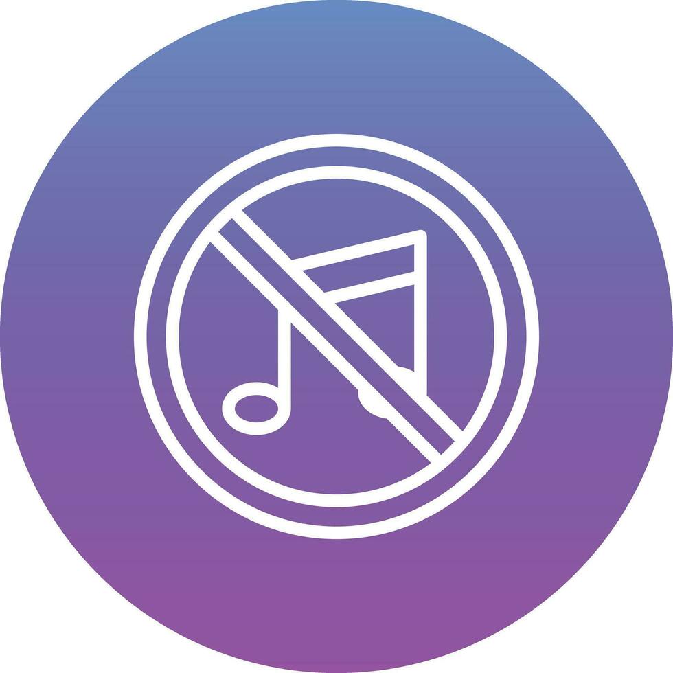 No Music Vector Icon