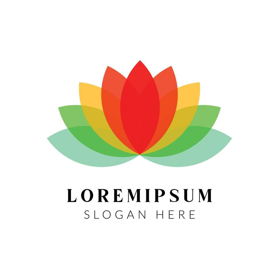 Colorful Lotus Logo vector