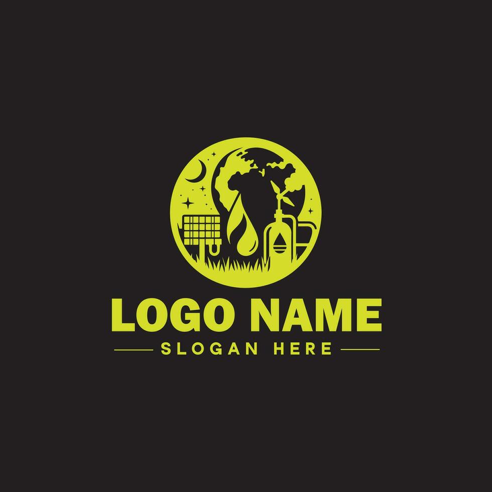 Environmental logo ecologic green nature farm business logo icon editable vector