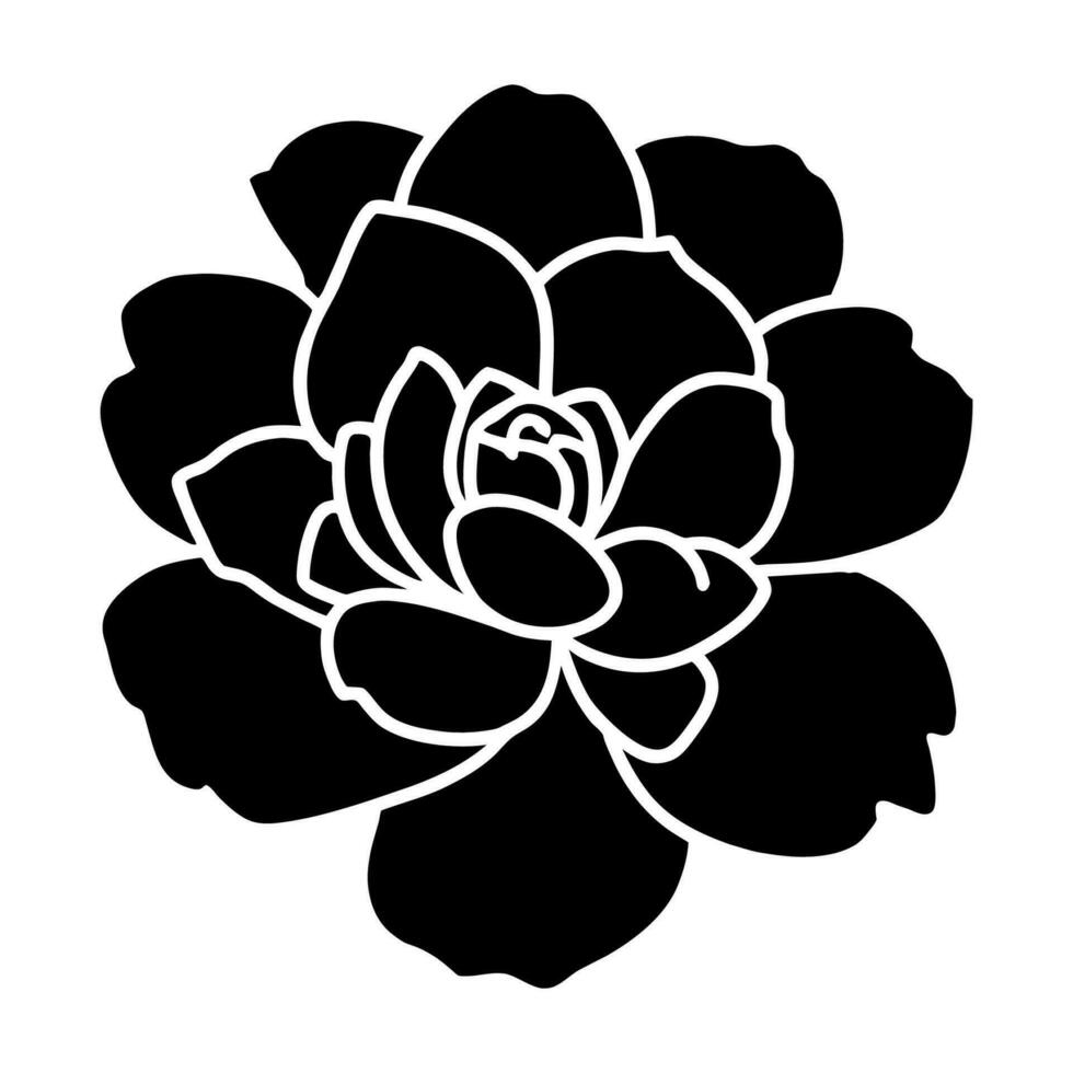 Hand drawn simple flower illustration vector