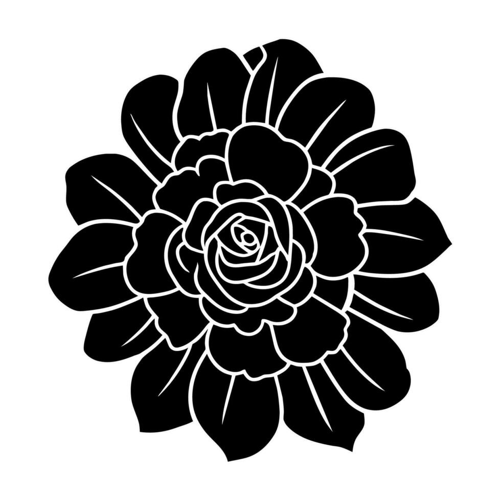 Hand drawn simple flower illustration vector