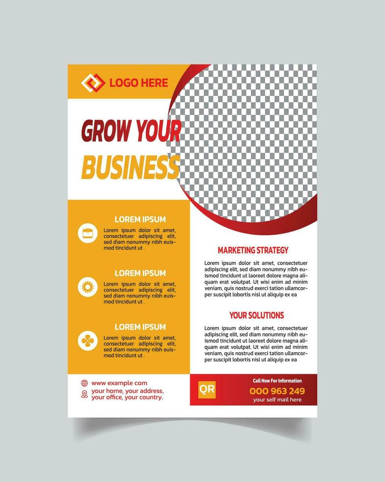 Creative Business Agency Flyer and Unique Design Business Leaflet Modern Agency Poster Vector