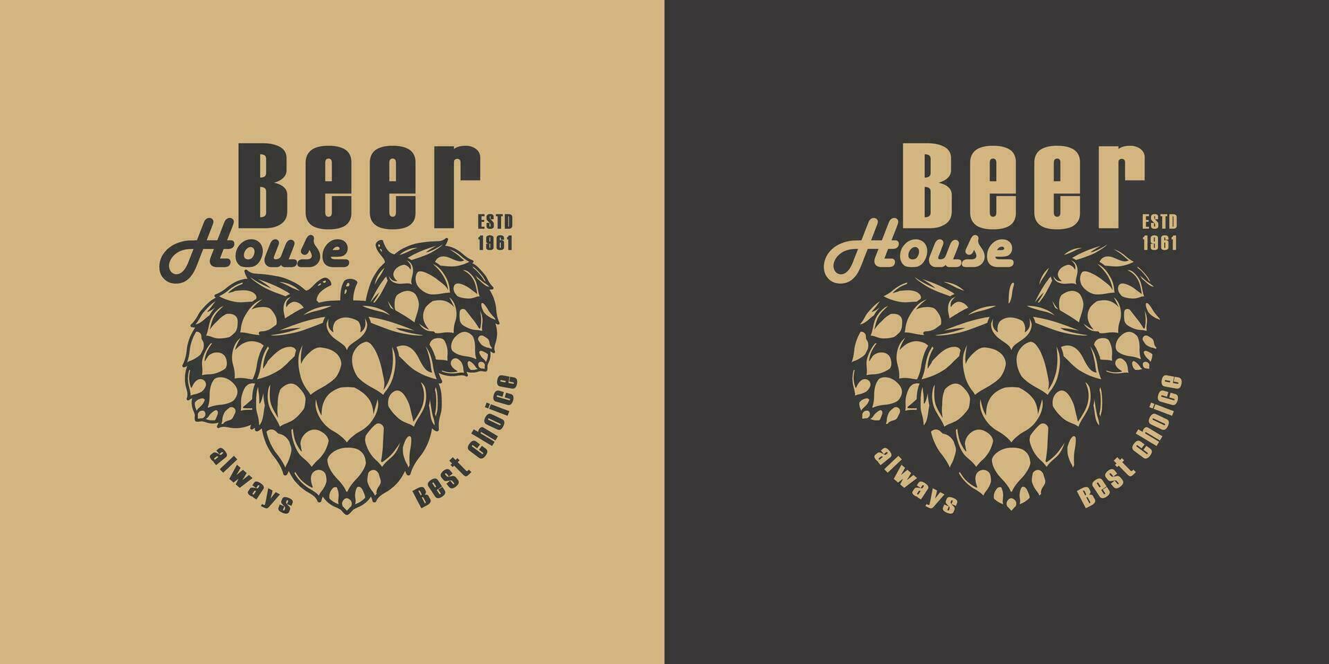 Beer hop for bar. Brew design for pab or brewery vector