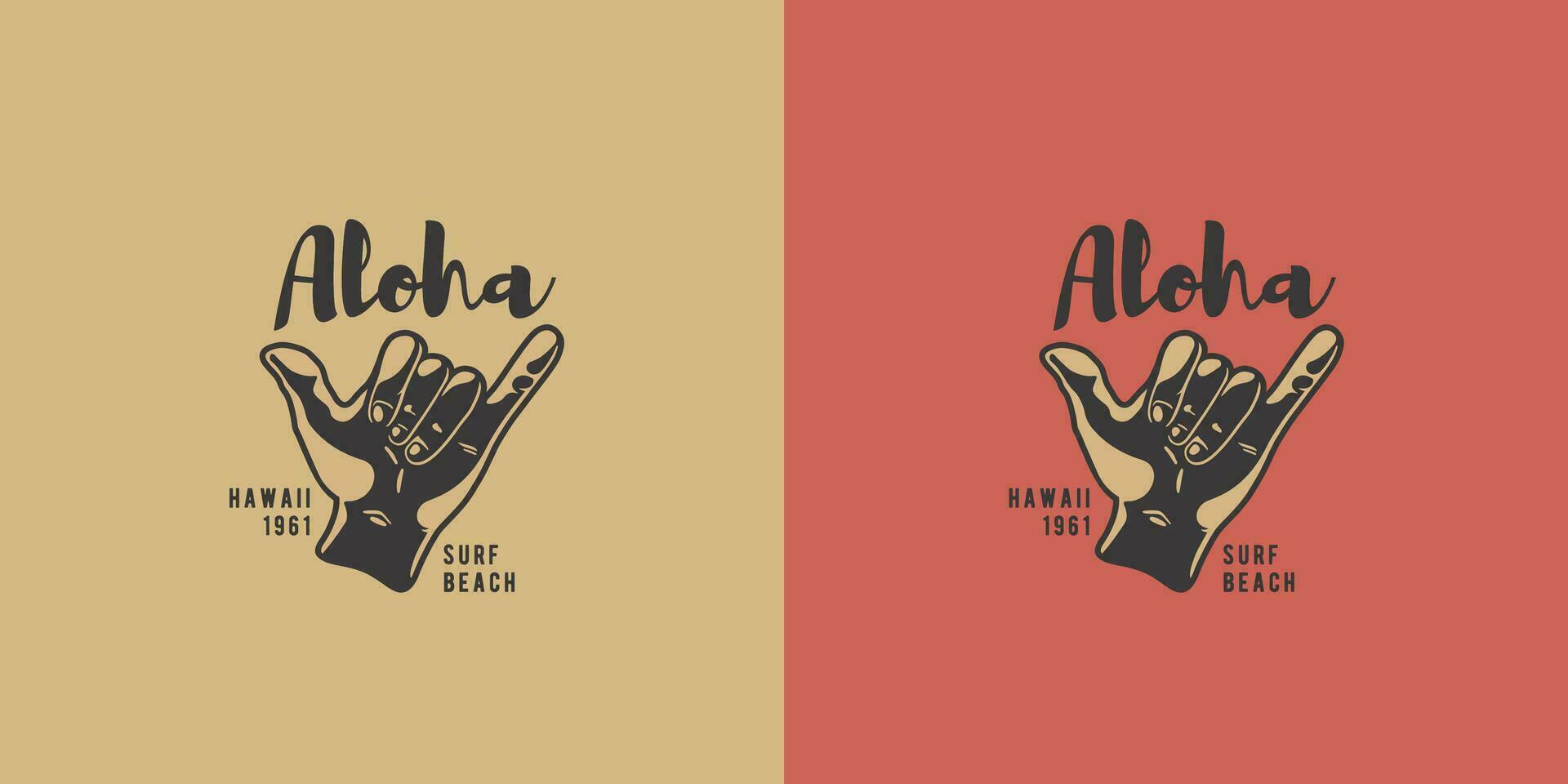 Hand that shows surfer hawaii gesture shaka, aloha vector