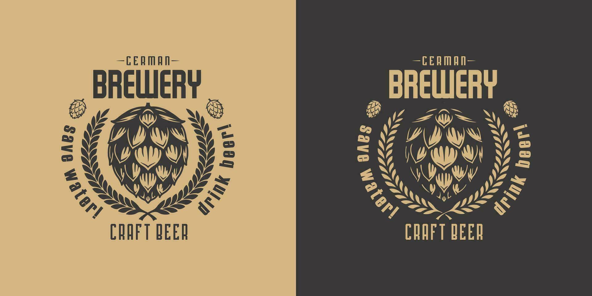 Beer hop for bar. Brew design for pab or brewery vector