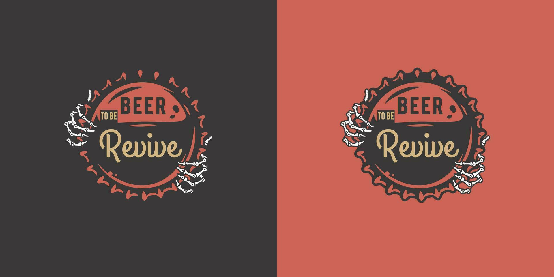 Beer cap for bar. Brew print with cork from bottle vector