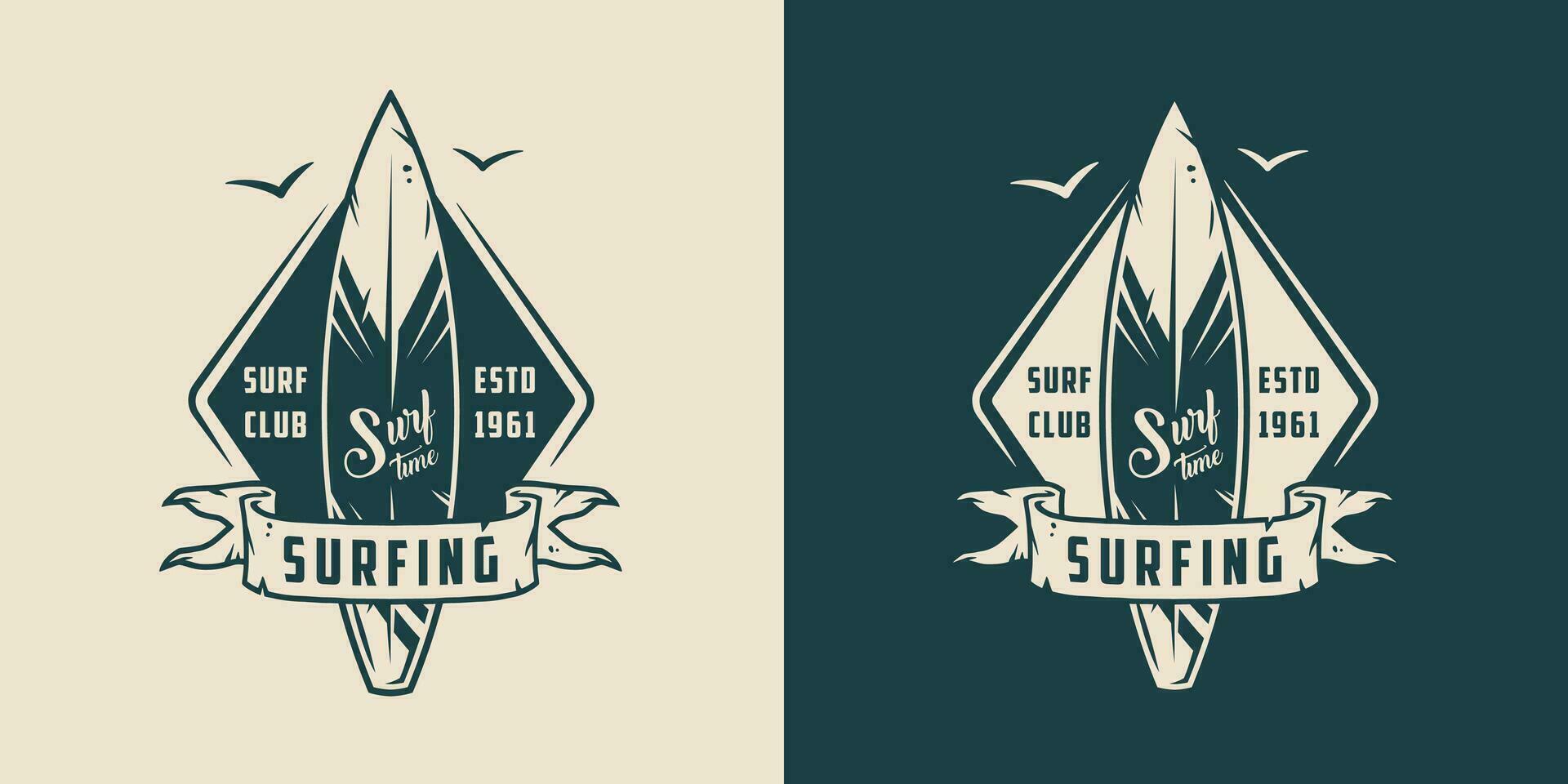 Surf board for surfing. Graphic hawaii surfboard vector