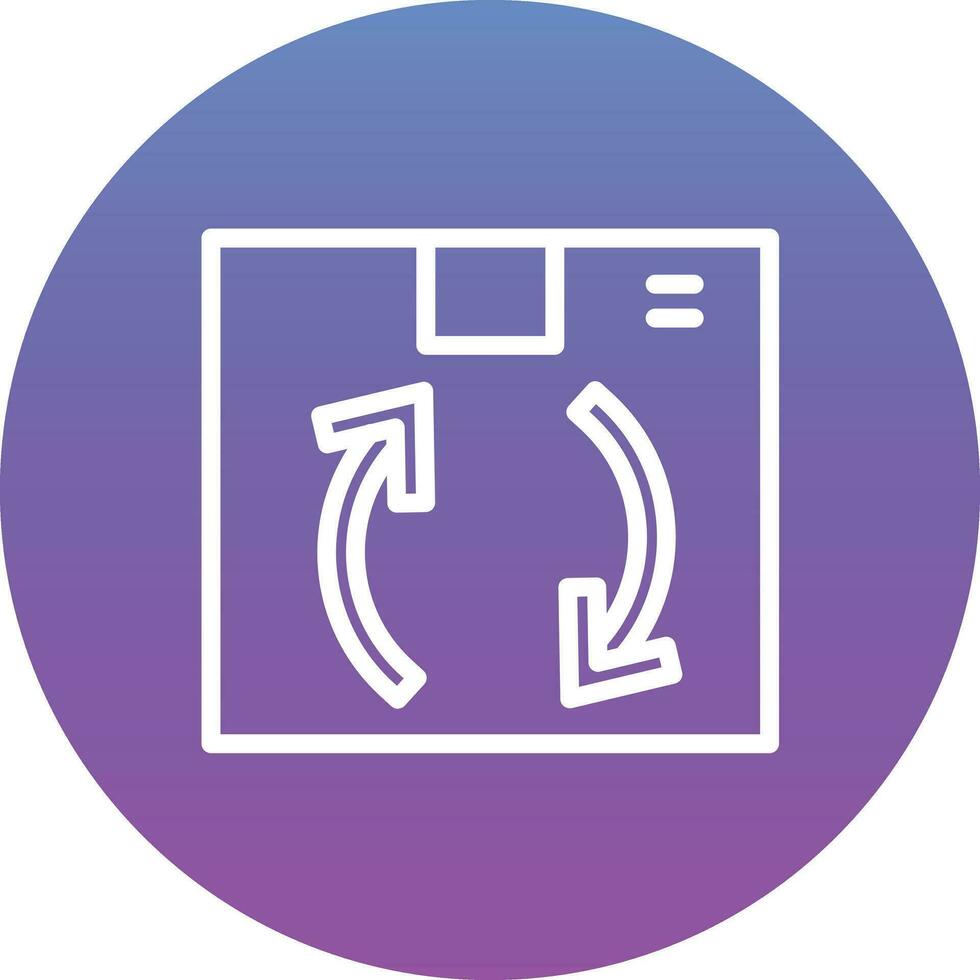 paquete reciclar vector icono