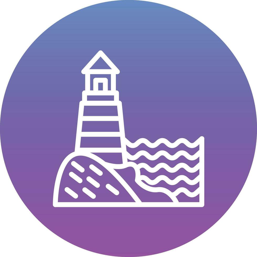 Lighthouse Landscape Vector Icon