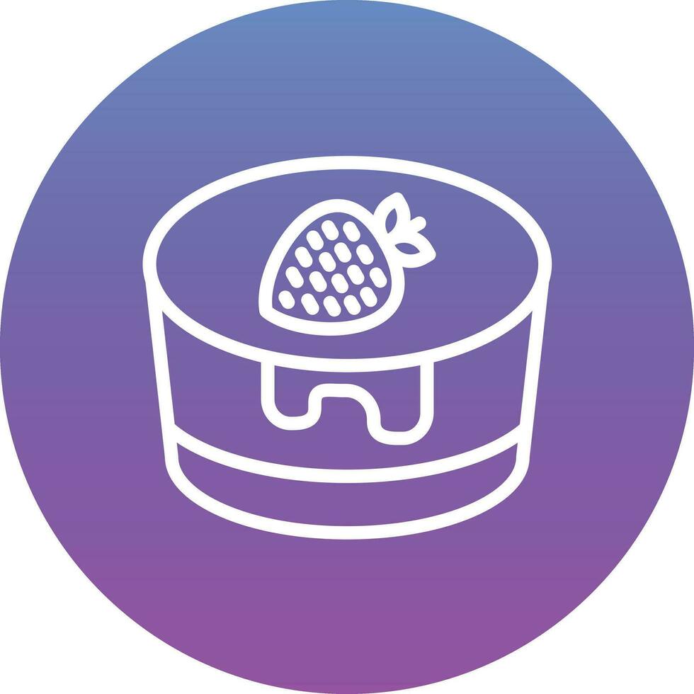 Strawaberry Cake Vector Icon