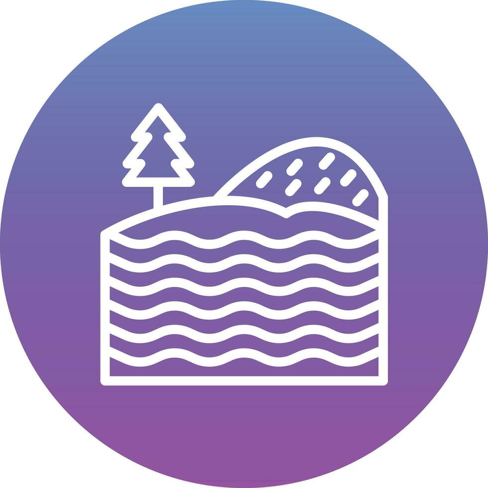 lago paisaje vector icono