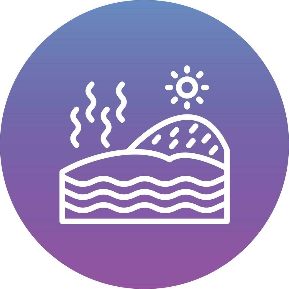 Hot Spring Landscape Vector Icon