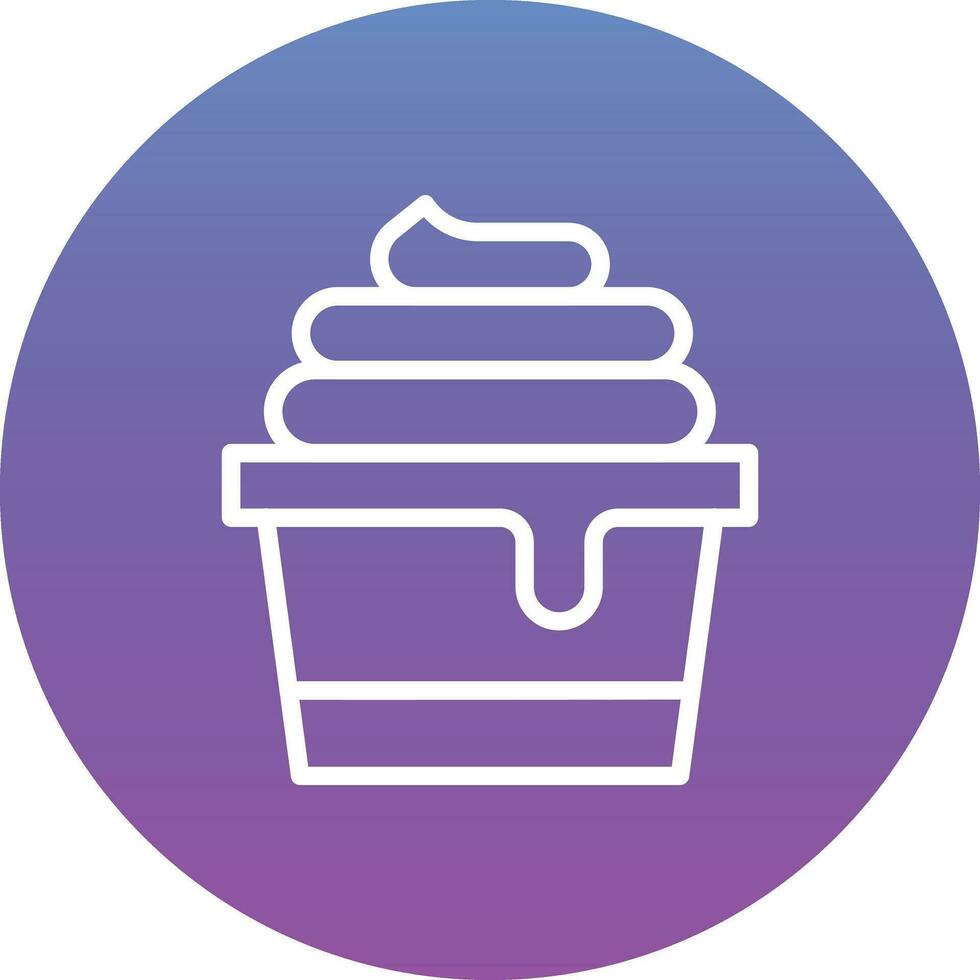 Ice Cream Cup Vector Icon