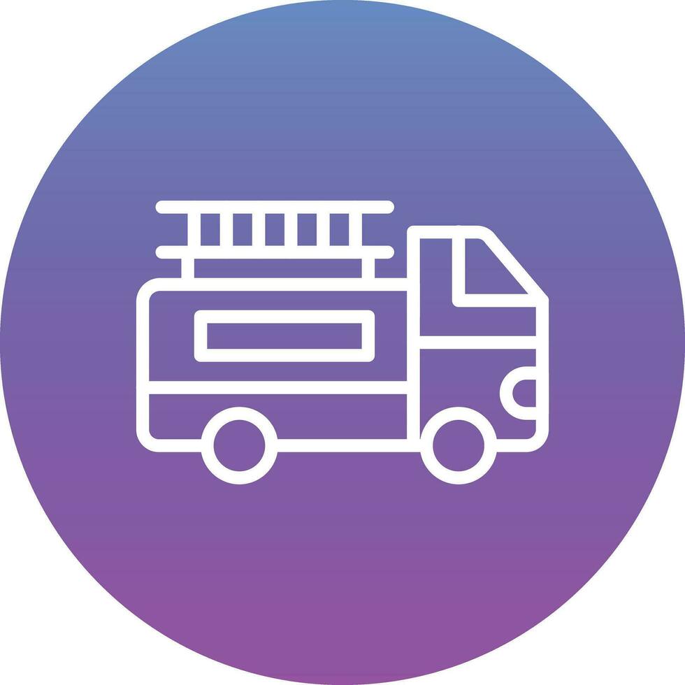 Ladder Truck Vector Icon