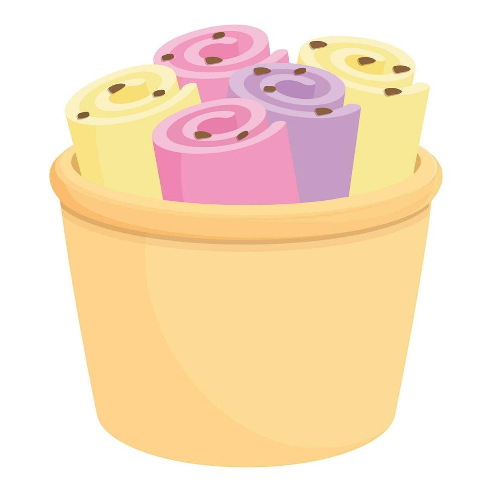 Colorful candy ice cream icon cartoon vector. Mix icy food vector