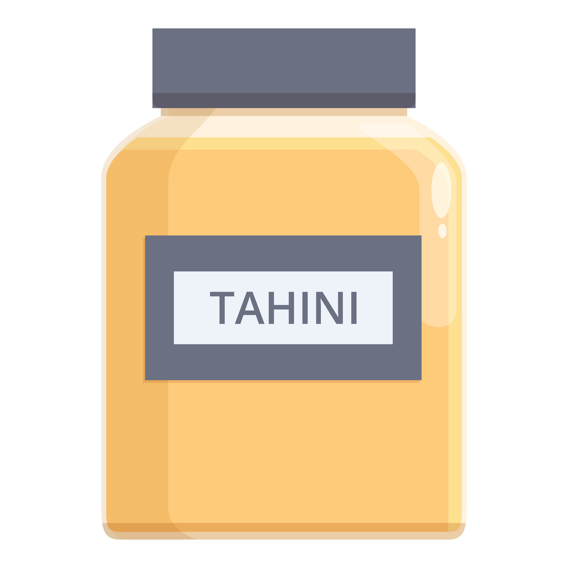 Tahini bread spread icon cartoon vector. Plate food 36479576 Vector Art