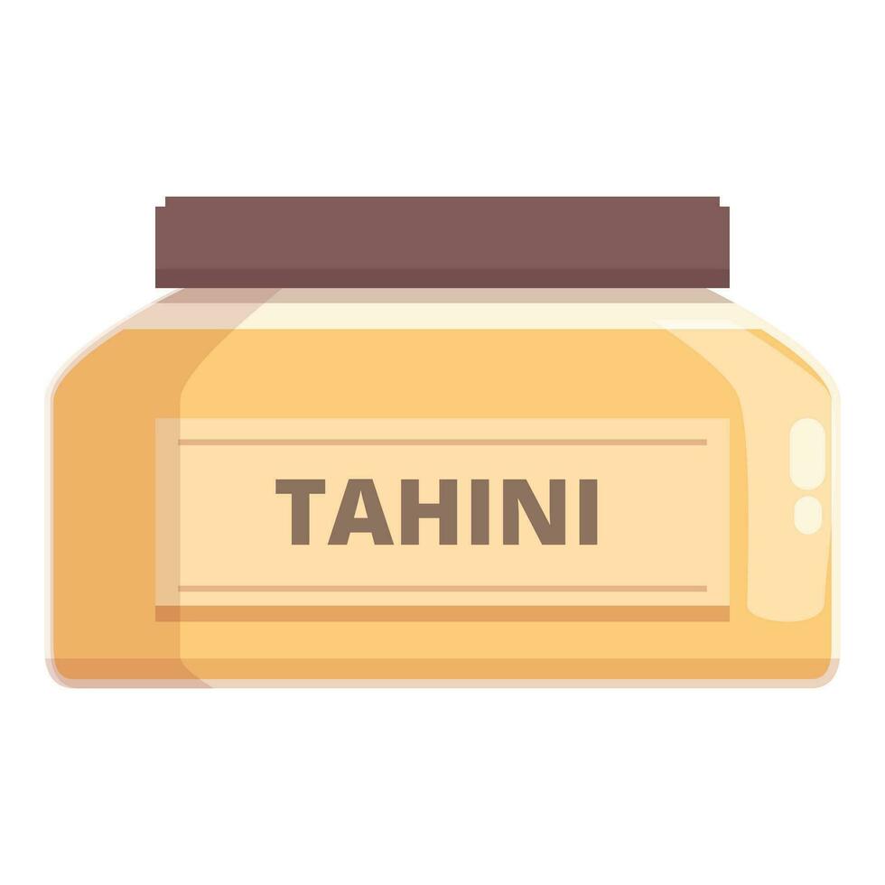 Tahini bali asian icon cartoon vector. Bread spread vector