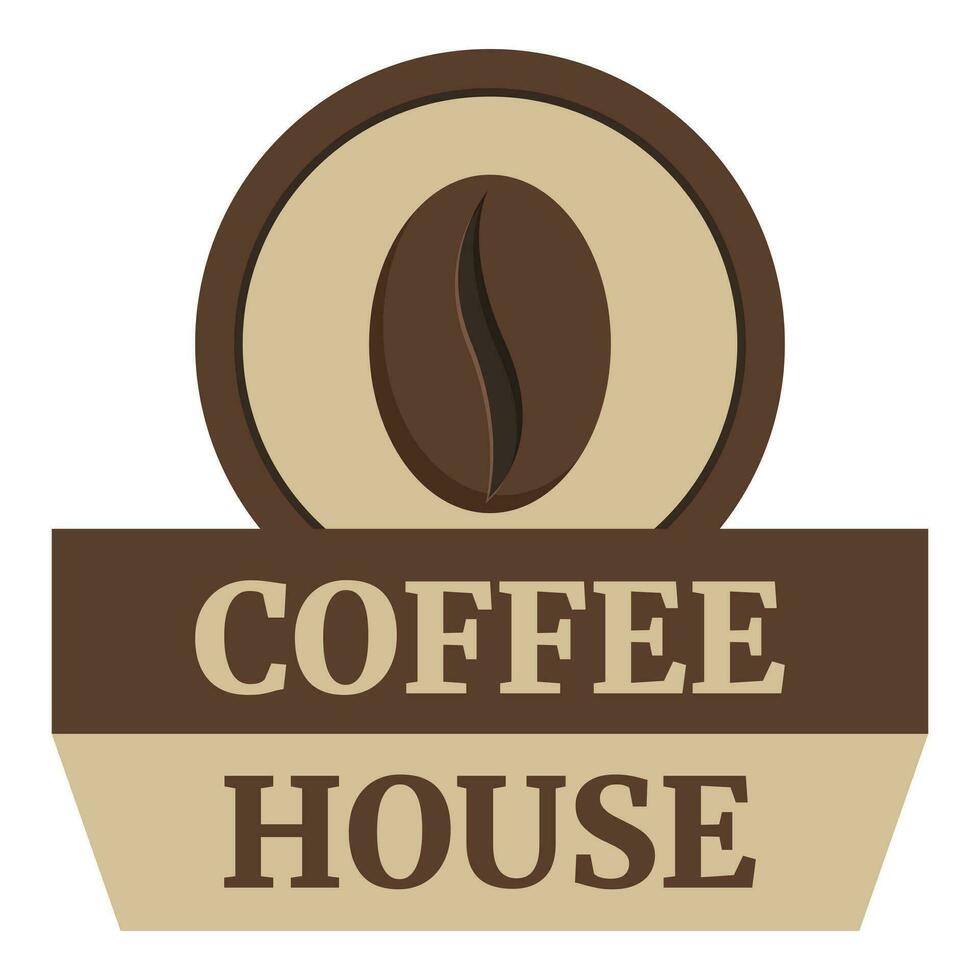 Coffee house bean icon cartoon vector. Town road mug vector