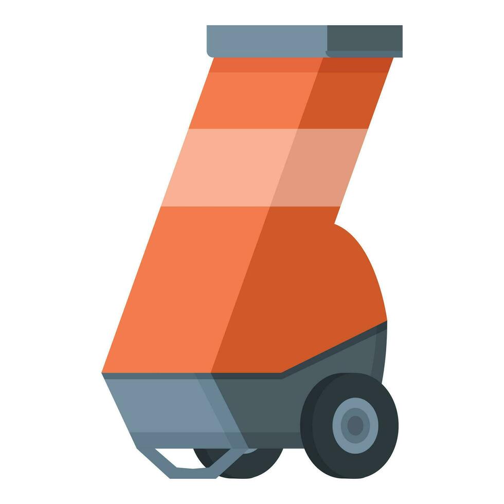Tree grinder icon cartoon vector. Tool nature mower vector
