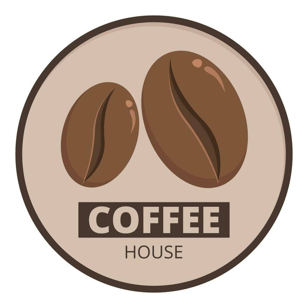 Coffee bean house board icon cartoon vector. Facade bistro vector