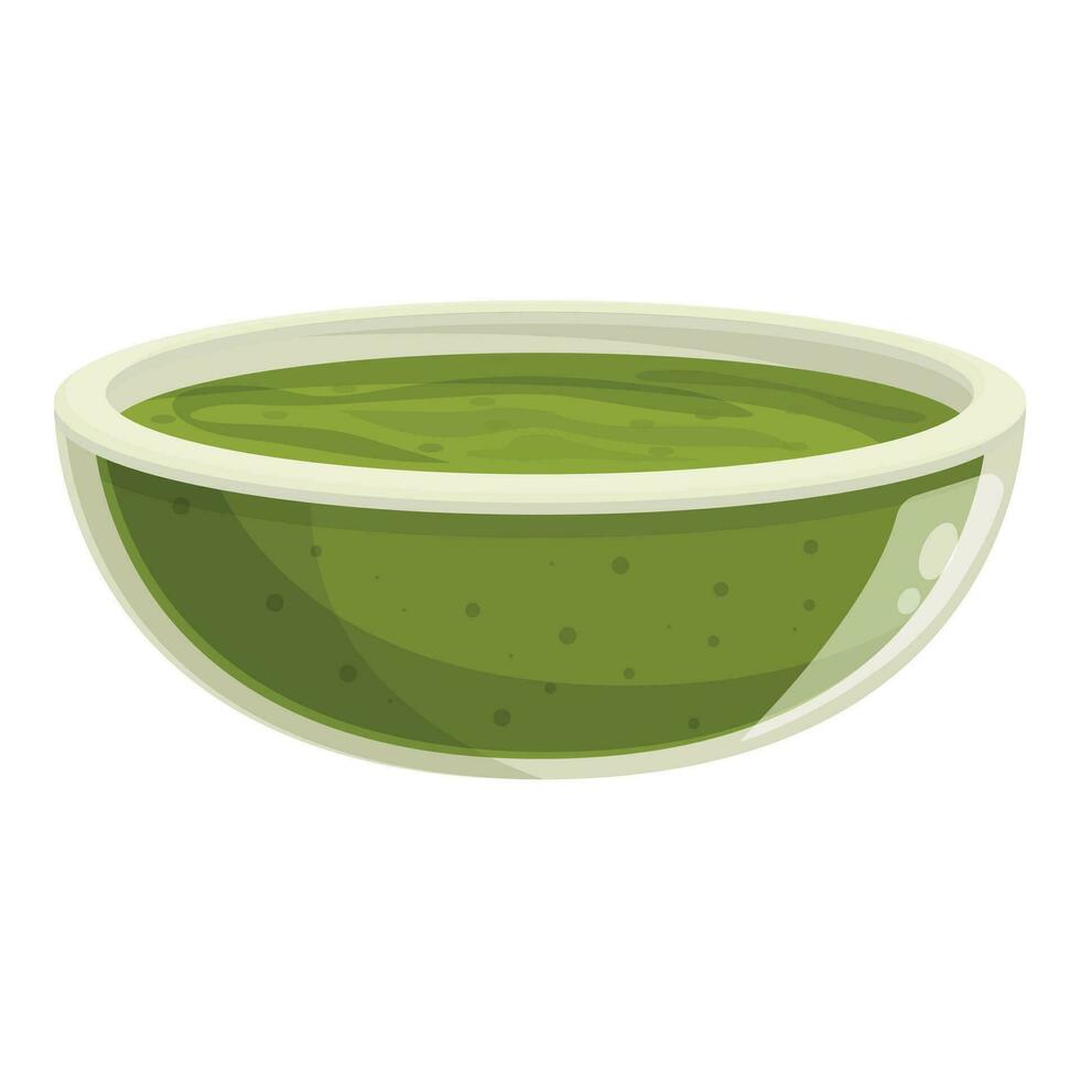 Pesto sauce plate icon cartoon vector. Mixed italian food vector