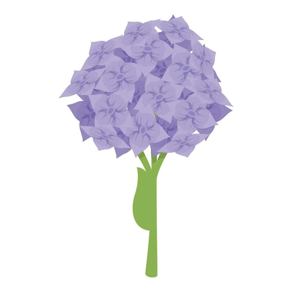 Spring hydrangea icon cartoon vector. Flower love floral vector