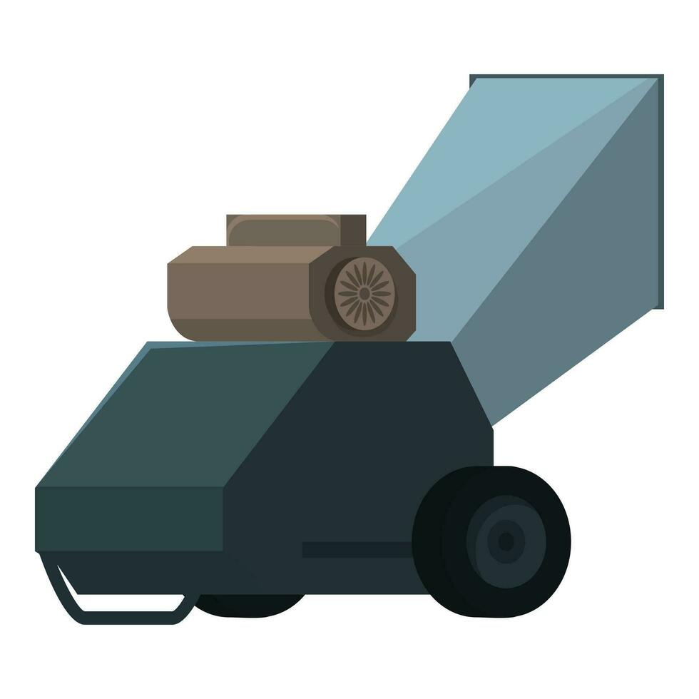 Working shredder icon cartoon vector. Chipper equipment vector