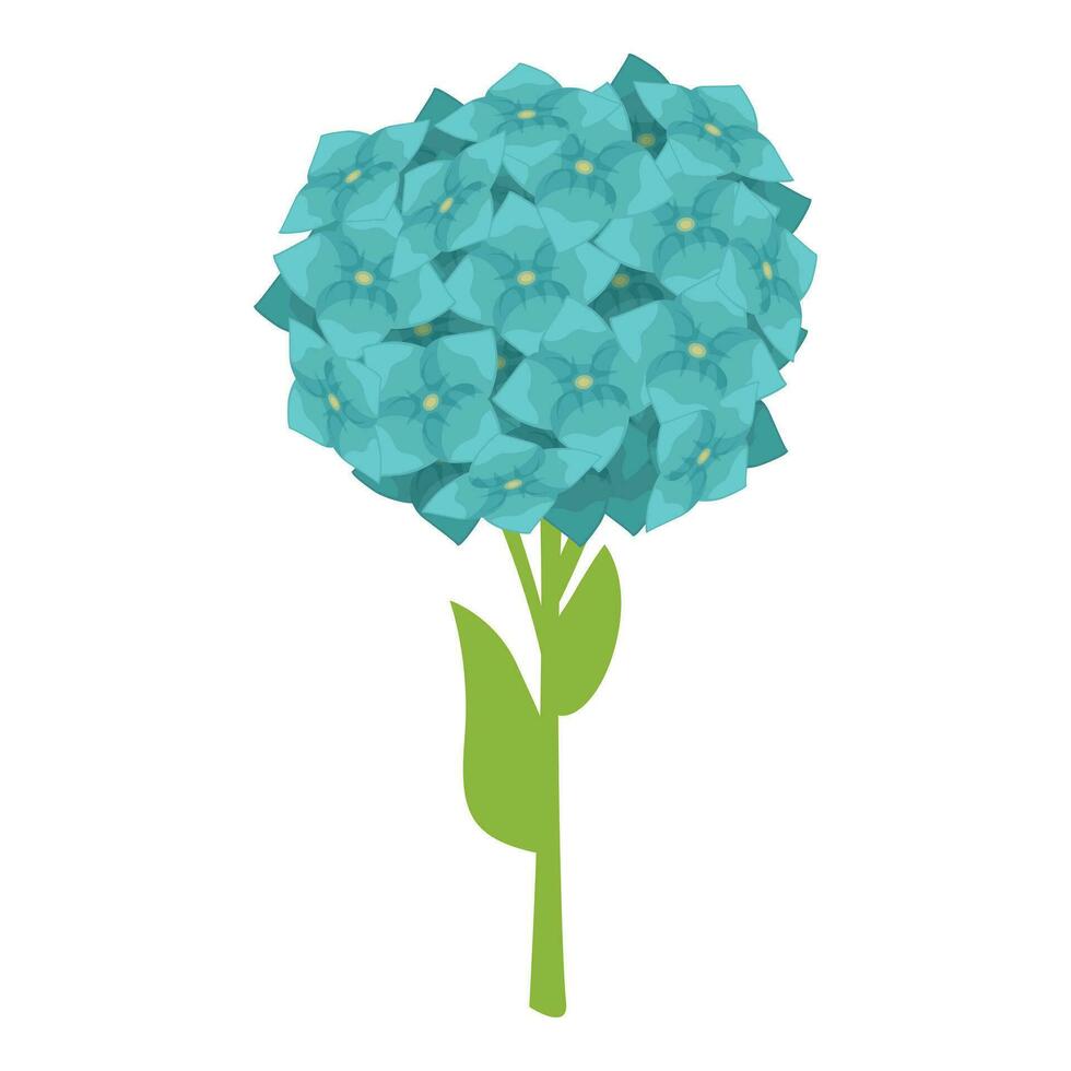 hortensia icono dibujos animados vector. primavera floral vector